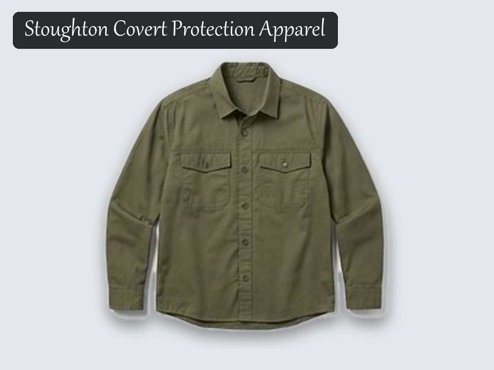 Stab-resistant overshirt, olive, two pockets