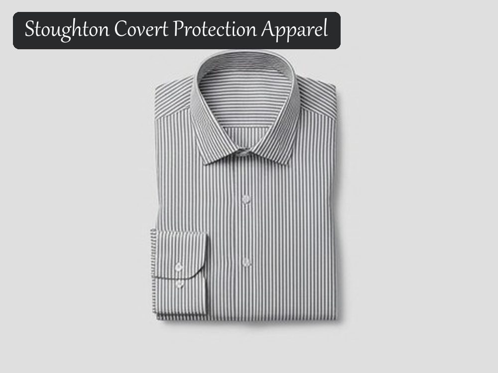Stab-resistant shirt, grey pinstripe