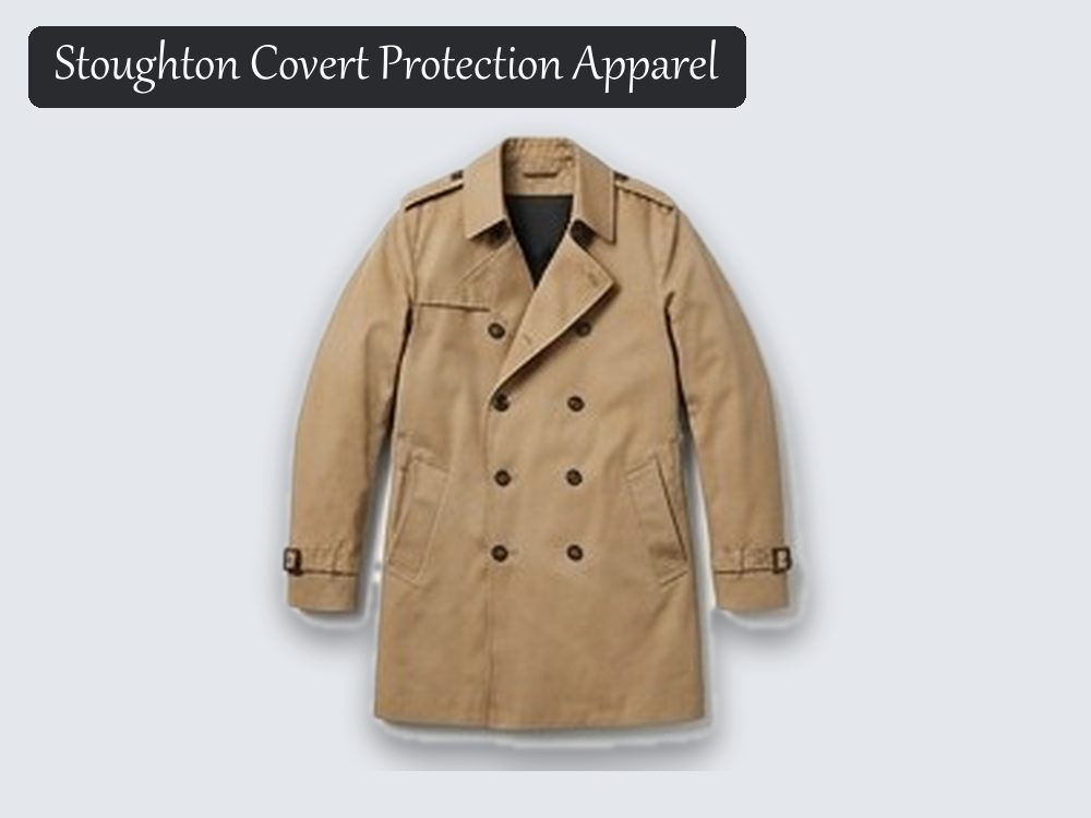 Stab-resistant trench coat, camel